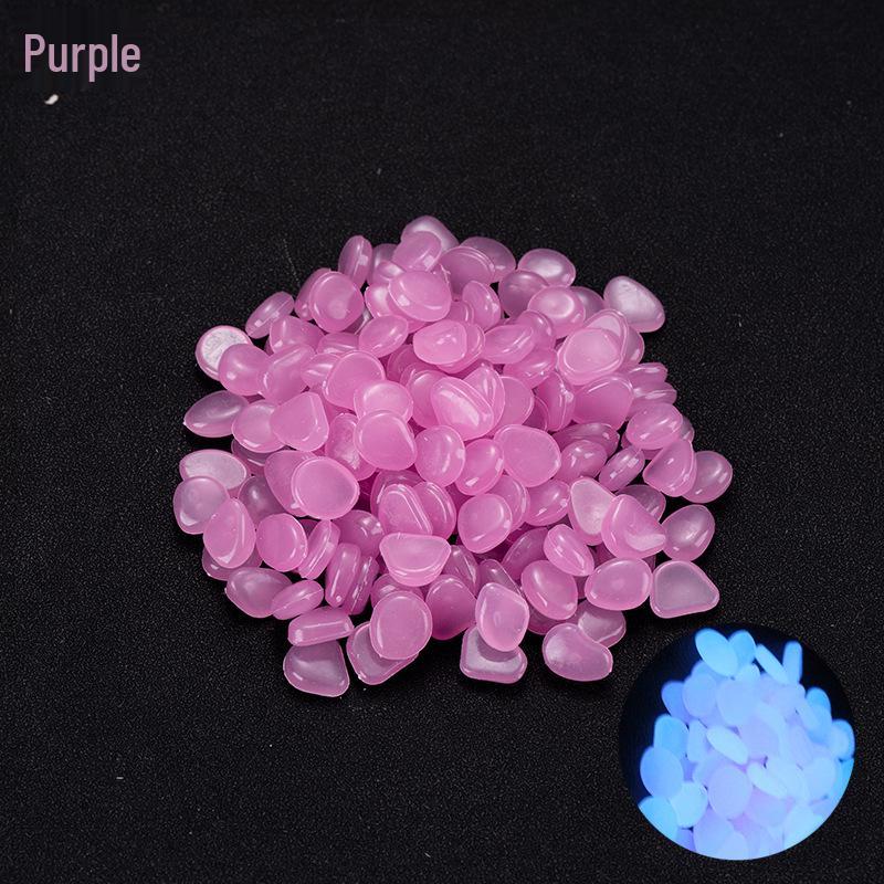 Luminous Stone Vase with Fluorescent Pebbles for Aquariums, Gardens, and Decorations