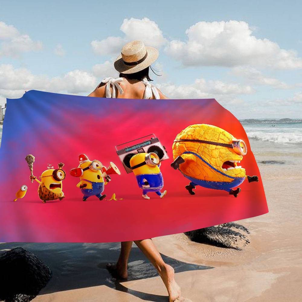 Classic Movie M-Minion Microfiber Printed Beach Towel Mountain Climbing Yoga Beach Swimming Running Absorbent Soft Towel