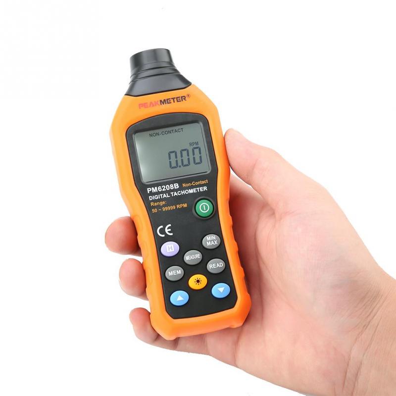 PM6208B Digital Non-Contact Tachometer RPM Speed Meter Revolution Meter Auoeer Digital Tachometer PM6208B Digital Non-Contact Tachometer RPM Speed Meter Revolution Meter Auoeer Digital Tachometer