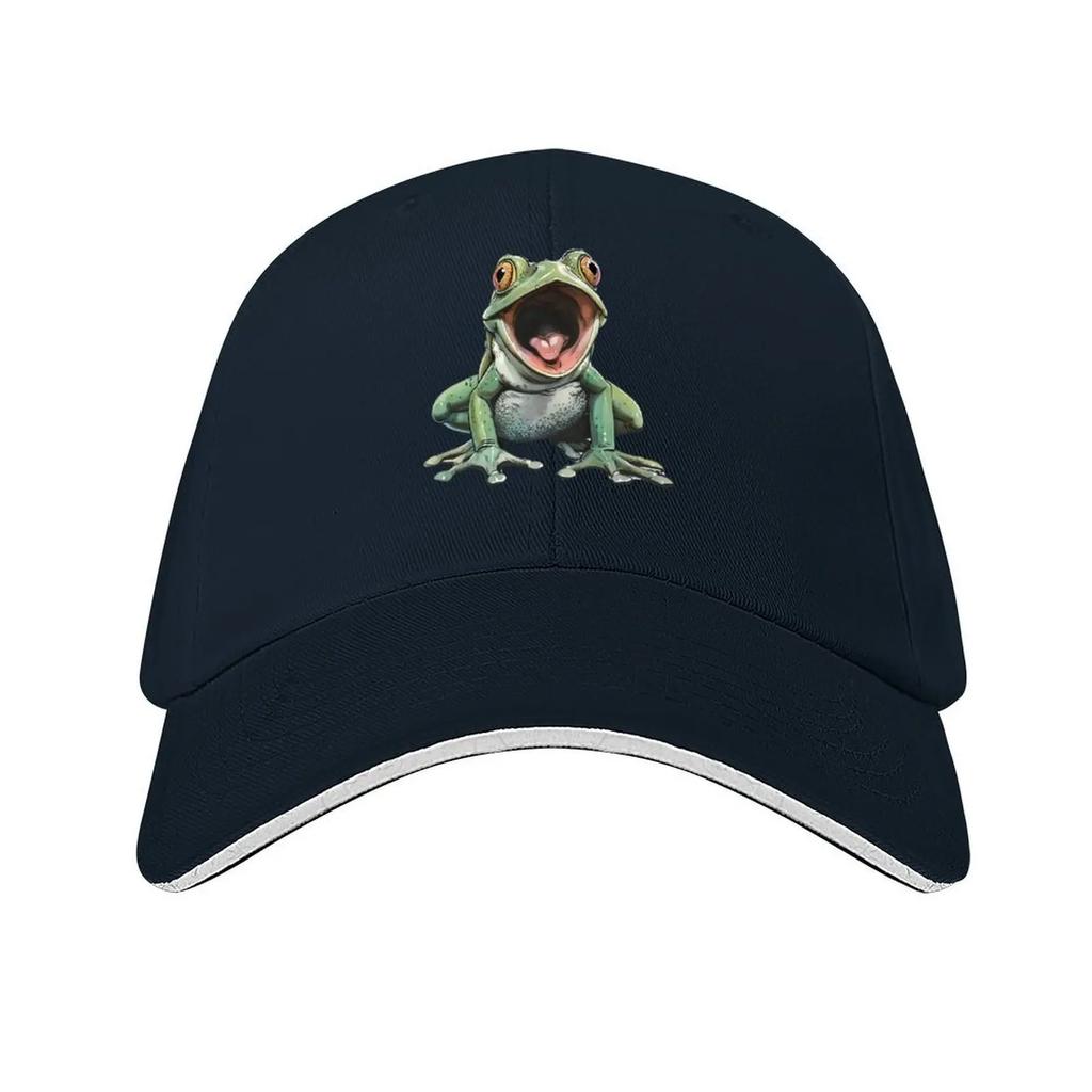 Screaming Froggy Baseball Cap Bobble Hat hats on offer Luxury Unisex cap sailor cap for Unisex Boy Women's