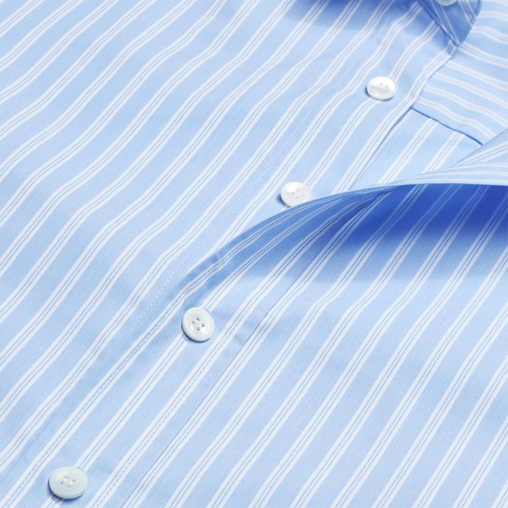 Fila Heritage Fashion Classic Simple Striped Retro Casual Versatile Comfortable Woven Long Sleeve Shirt Men Shirts F11M628403FZA