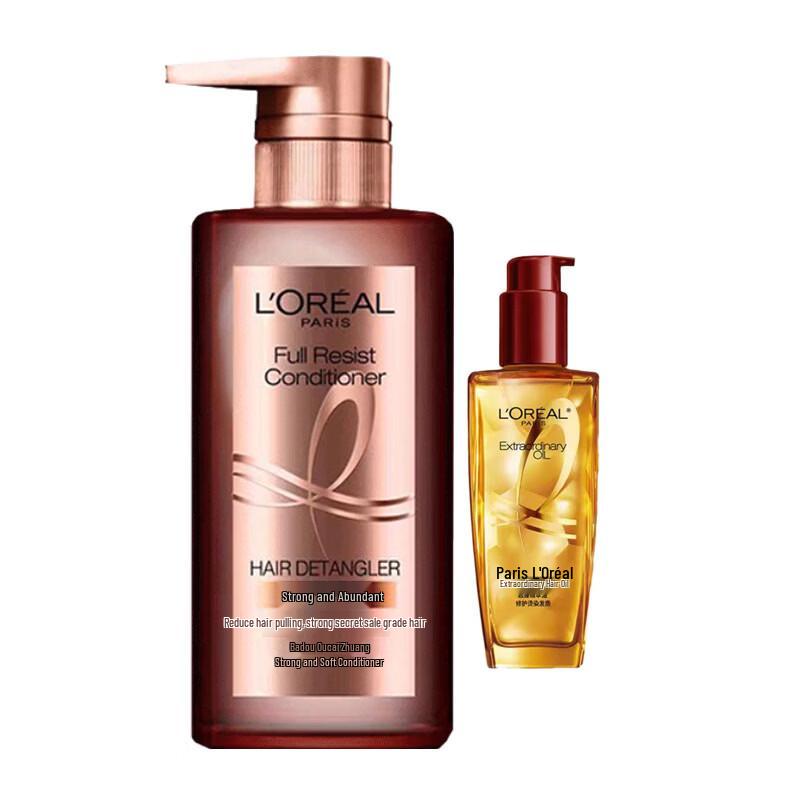 L Oréal Strengthening Conditioner & Hair Oil Set
