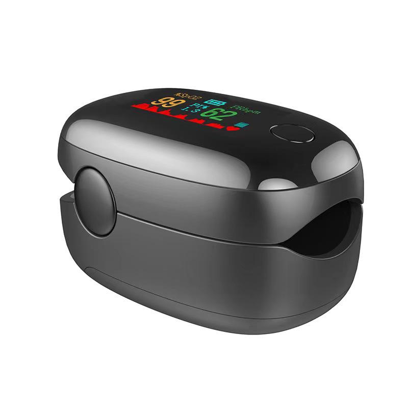 LK87 Fingertip Pulse Oximeter: Heart Rate & Oxygen Monitor, Black Gem