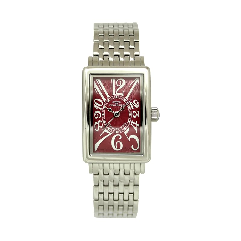

[Technos] watch 3 needles rectangular T9927SR ladies silver