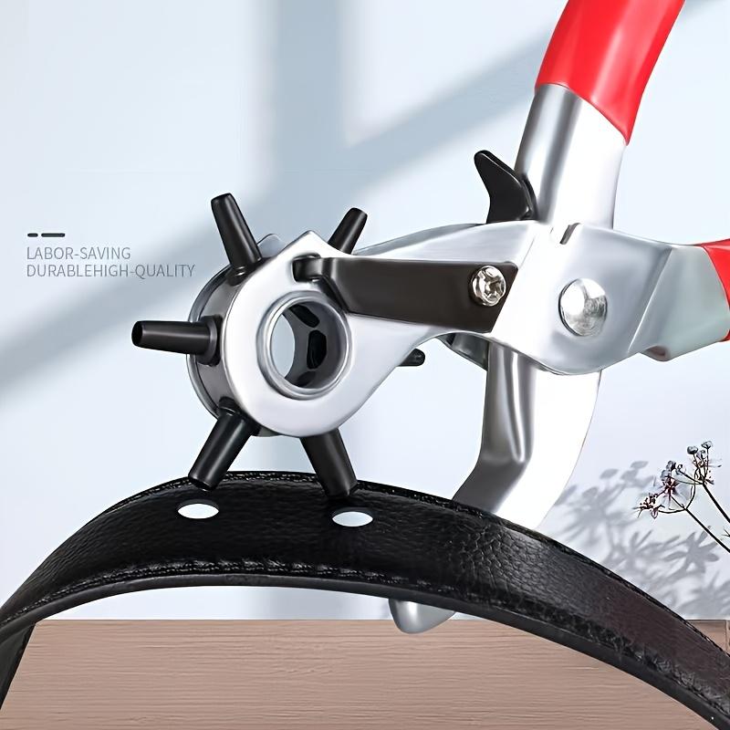 9-Inch Belt Punching Tool round Flat Oval Hole Leather Goods Paper DIY Effort-Saving Hole Puncher for Belt Buckle Crafting