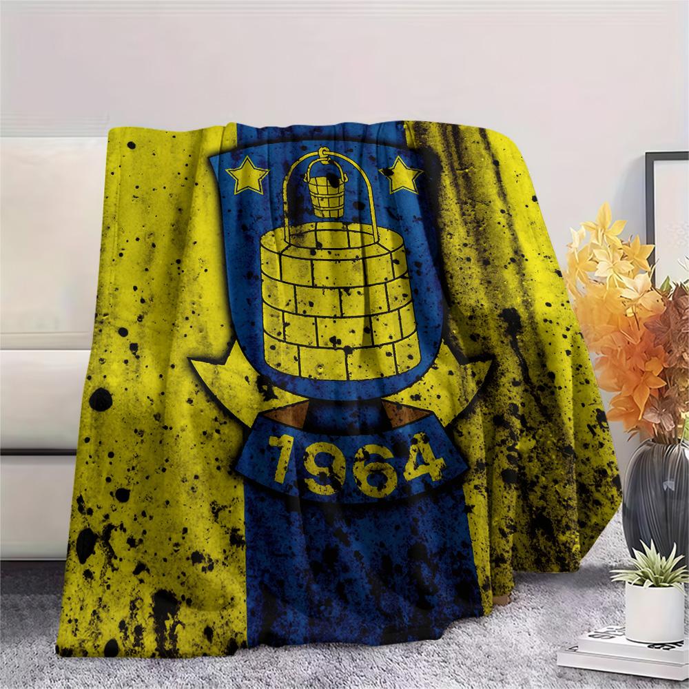 Brøndby IF  Print Flannel Blanket, High Quality Comfortable for All Seasons, Home Decor, Warmth and Comfort
