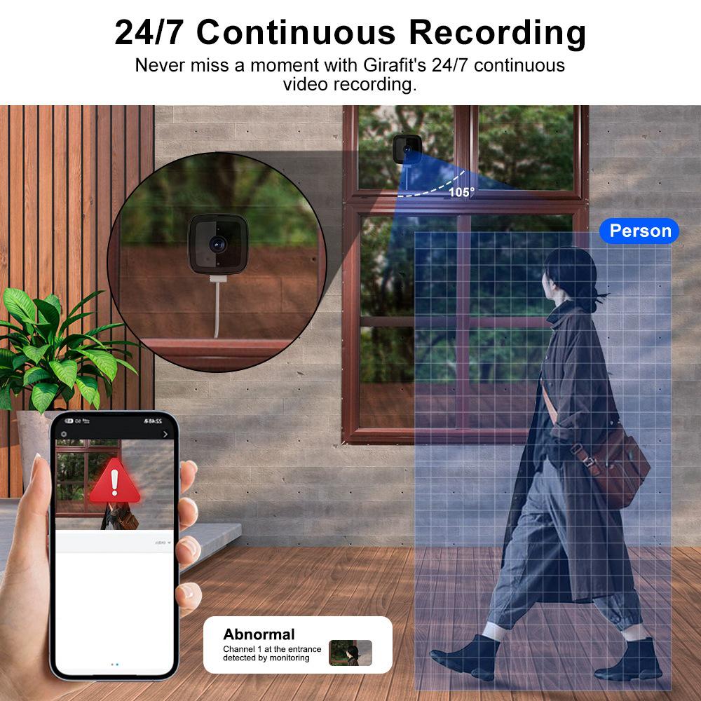 Wireless Night Vision HD Smart Home Security Camera with Remote Monitoring