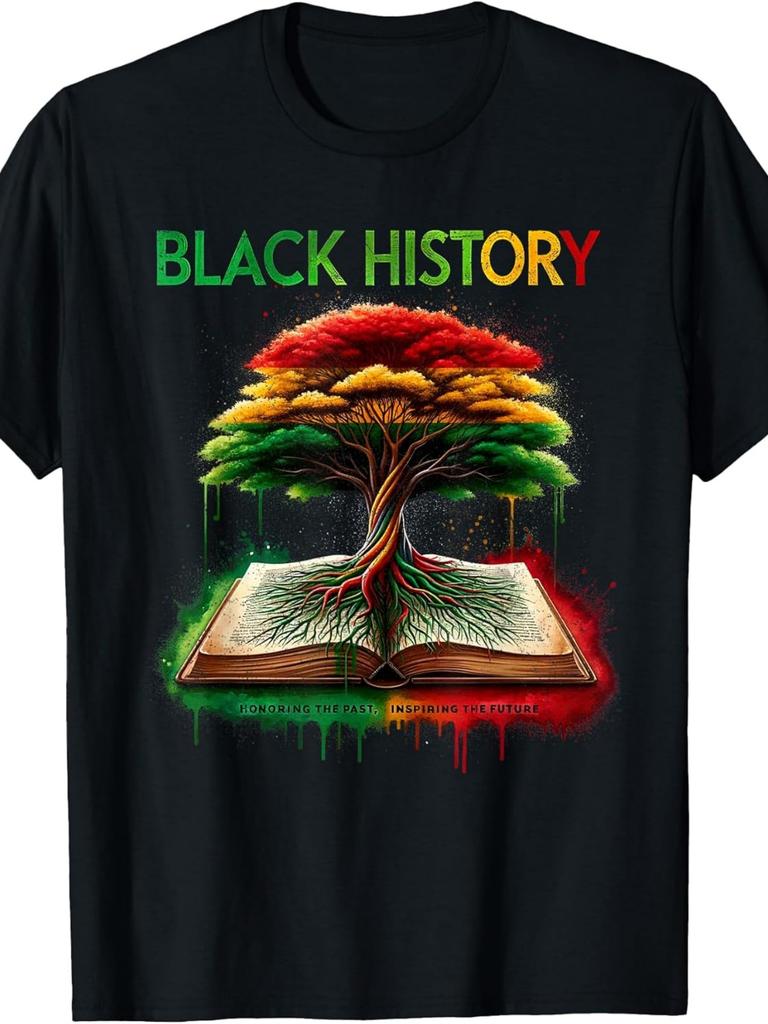 Black History Unisex 220G Cotton Summer Printed Short Sleeve T-Shirt