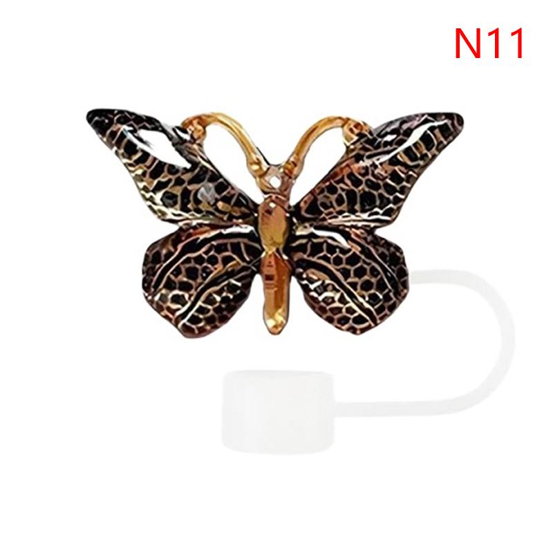 Silicone Butterfly Straw Cap Spill Stopper Heat-Resistant Dust-Proof Water Cup Accessory Straw Plug Cover