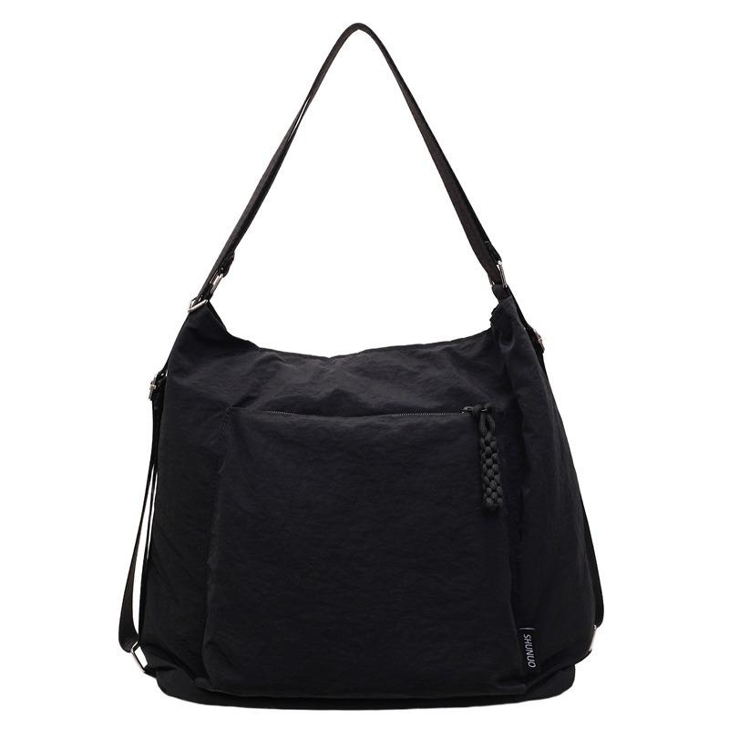 Large-capacity commuter tote bag autumn and winter new trendy simple fashion canvas bag women's shoulder bag messenger bag
