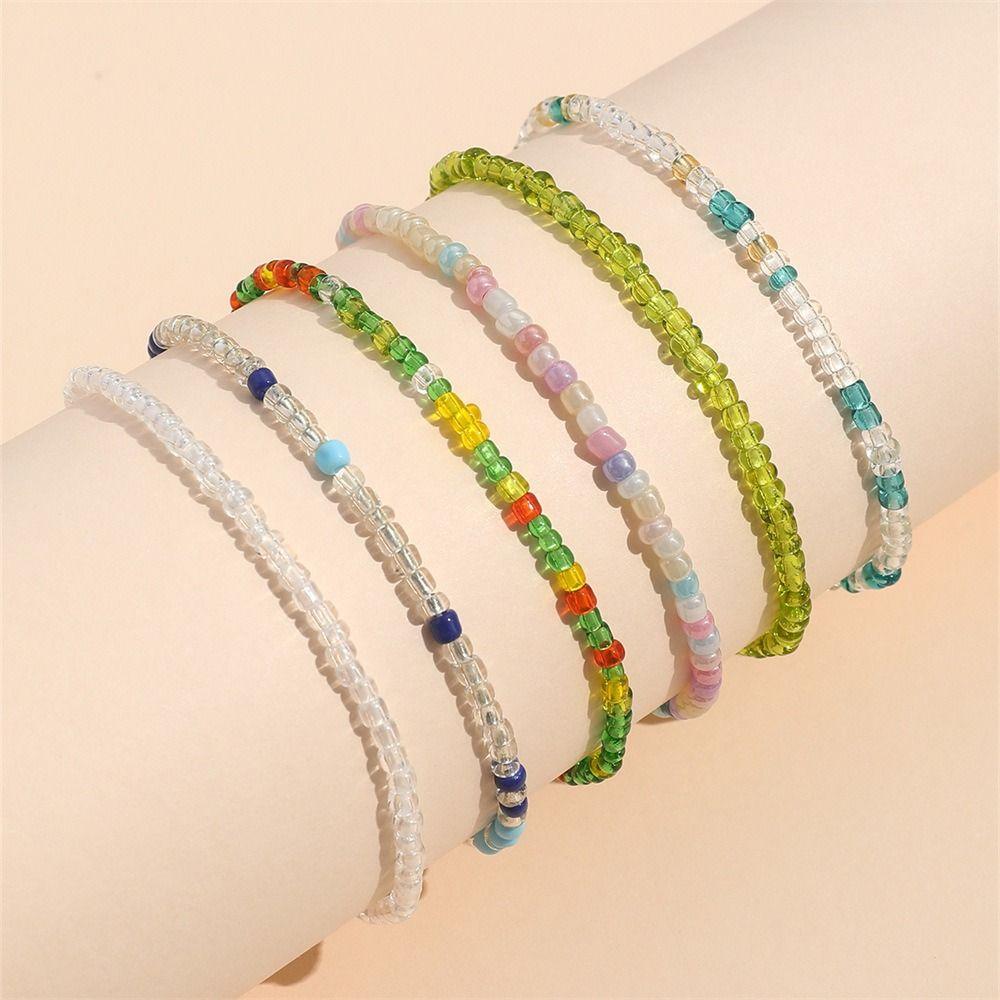 

Colorful Bohemia Colorful Beads Anklet Adjustable Retro Sandals