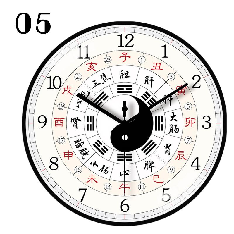8inch 20cm Feng Shui Wall Clock Traditional Chinese Medicine Art Wall Decor Tai Chi Bagua Wealth and Good Lucky Home Decoration