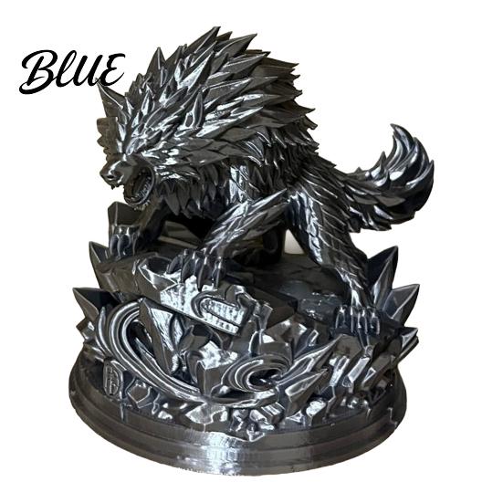 Wolf Desk Decoration 3D Printed Statue Howling Figurine