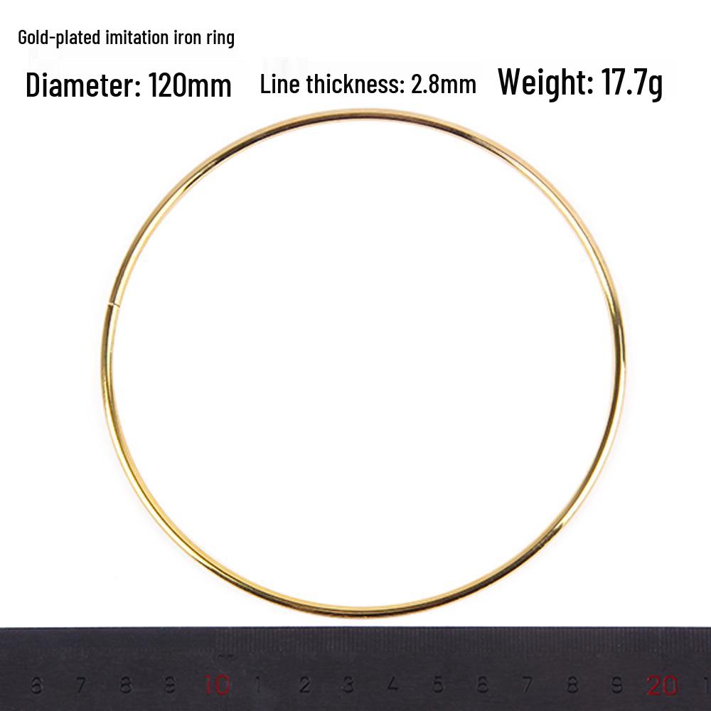 Dream Catcher Gold-Plated Iron and Steel Wire Rings, Various Sizes