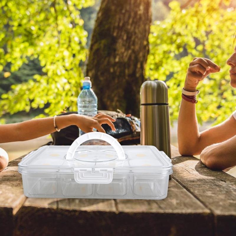 Clear Plastic Airtight Kitchen Organizers For Snacks Nut Candy Storage Container with Lid Set During Hiking Travel