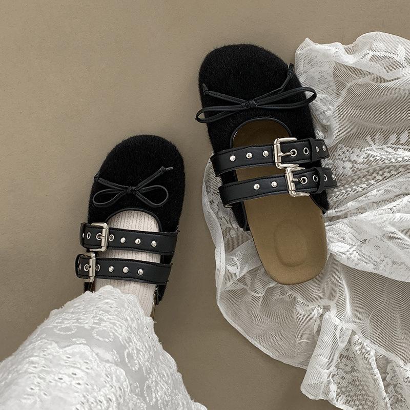 Fashion versatile black bag head platform slippers women's summer wear 2025 new high-end retro Birkencool slippers