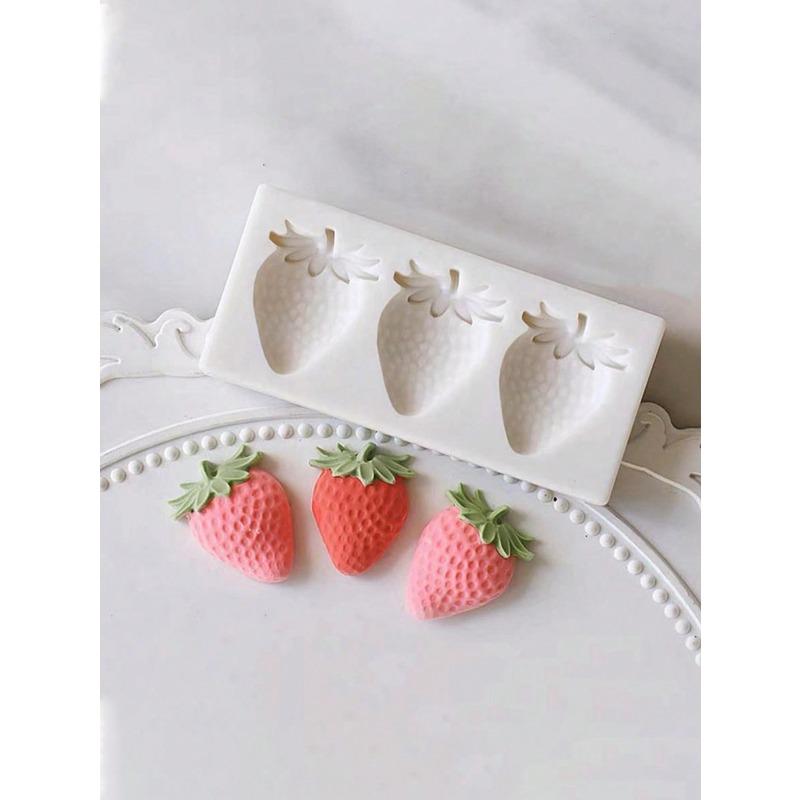 1pc Triple Strawberry Silicone Mold