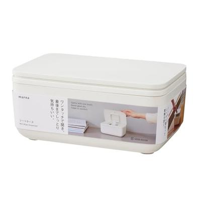 Wet Wipe Case (One-Handed Open/Closes Securely To Prevent Drying) with Gasket, White Container W649W