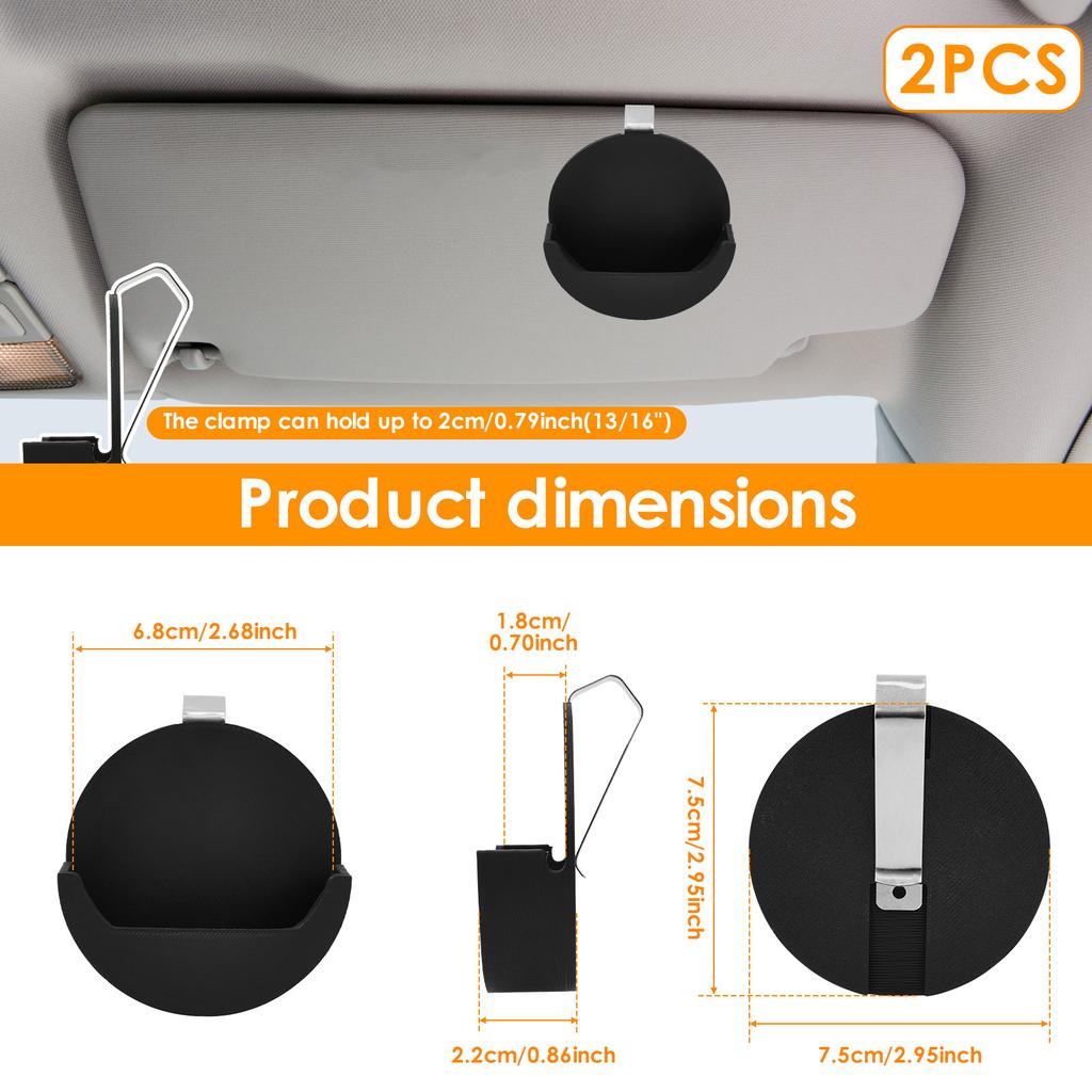 2Pcs Car Sun Visor Can Holder for 3D Printed DIP cans Pouch Organizer & Lightweight Can Clip Universal Automotive Accessories