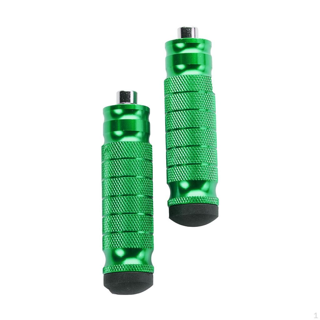2 Pieces Motorcycle Rear Footrests Passenger Foot Rest M8 CNC Aluminum Anti Skid Replace Rearset