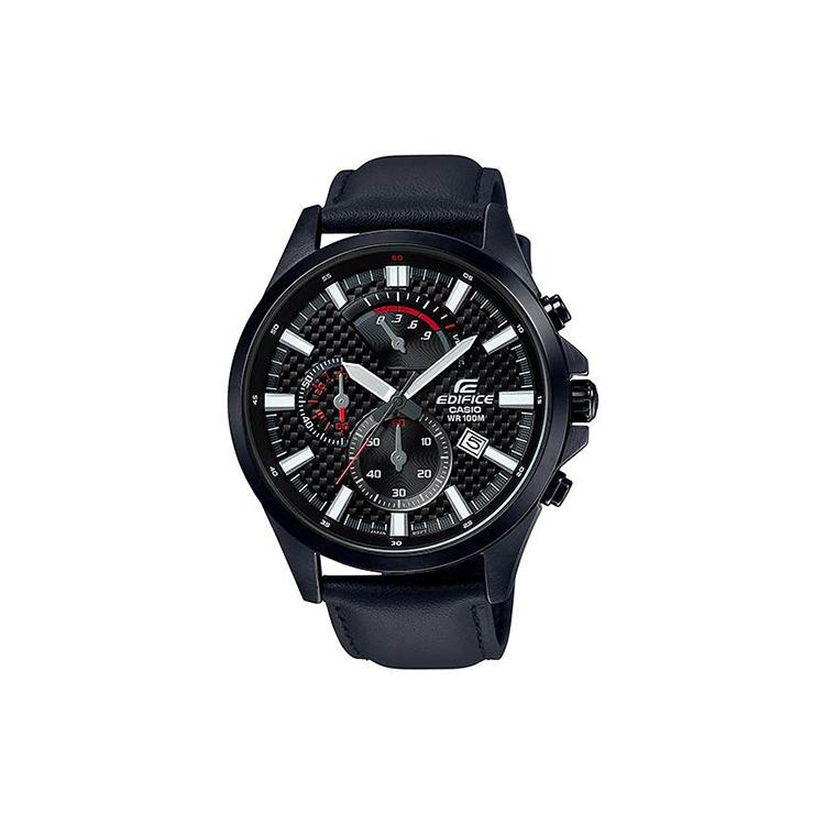 CASIO Men EDIFICE White Watch EFV-530BL-1A EFV-530BL-1A Black Dial