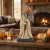 Cute Vintage Ghost Figurine Resin Scary Pumpkin Ornament Unique Spooky Halloween Statue Shelf Decor