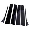 6Pcs Car Door Window Pillar Posts Trim Cover Sticker Glossy Black Aksesuarlar for VW Mk5 Jetta Sedan Carbon Fibre 2006-2010