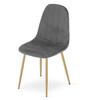 PADVA Chair - Dark Grey Velvet / Oak Legs X 2
