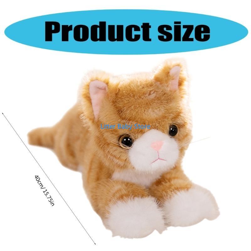 N80C Lovely And Soft Stuffed Cats Plushie Realistics Kitten Toy Accessory For Ornament And Decoration Lovely Gifts Ideas