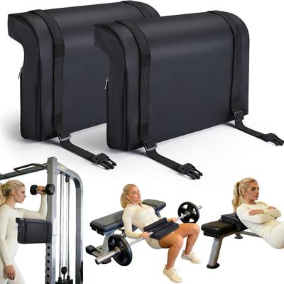 2 ks Podložky na hip thrust lavici pro podporu zad, ramen, krku, L-tvarovaná podložka na činku pro posilovací zařízení