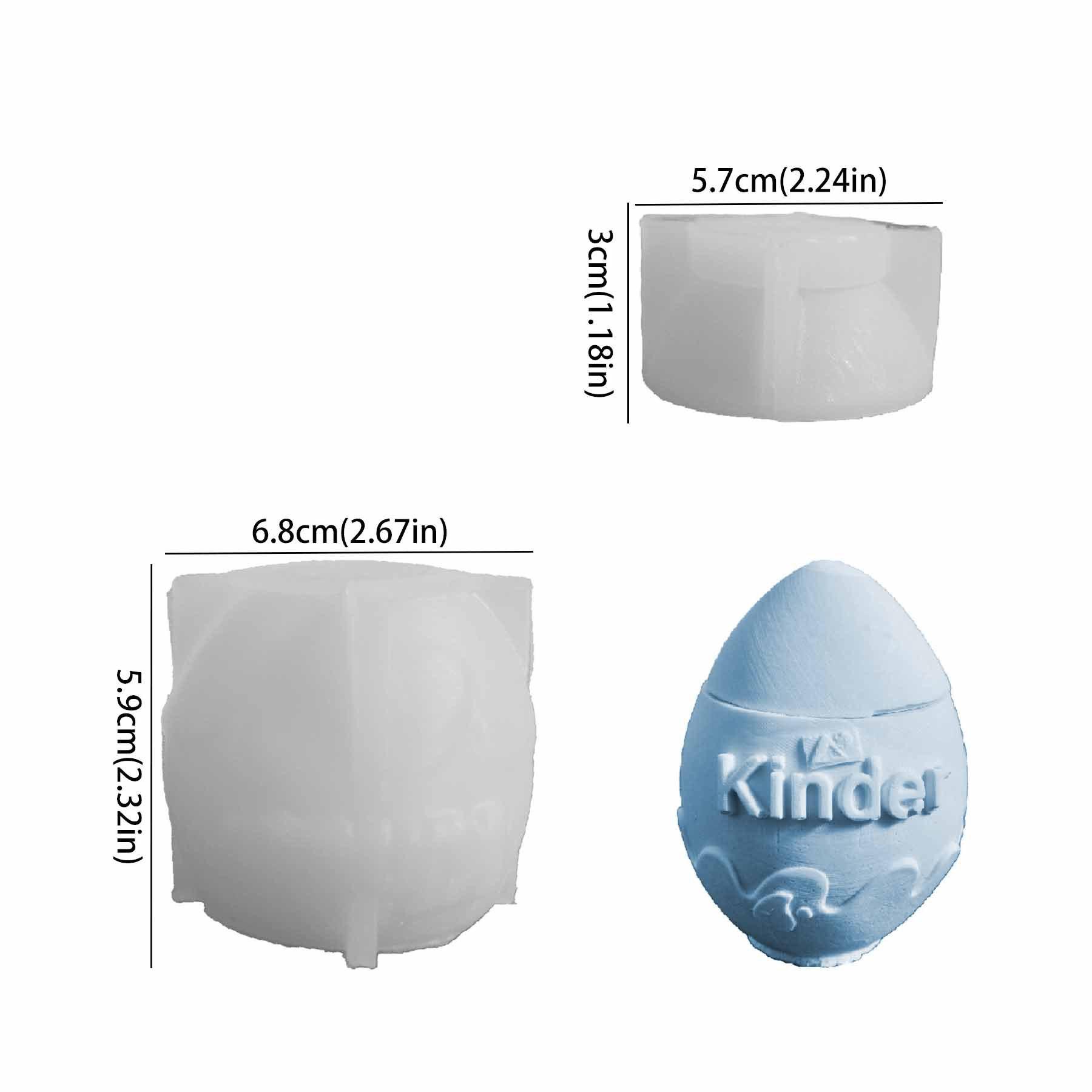 

1Pc Surprise Egg Kinder Magic Egg Candle Cup Silicone Mold Curious Egg Gypsum Storage Box,Home Easter Decoration
