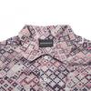 Emporio Armani FW22 Mosaic Pattern Printed Long Sleeve Shirt Men Shirts Gray Pink H31FA1-C114C-037
