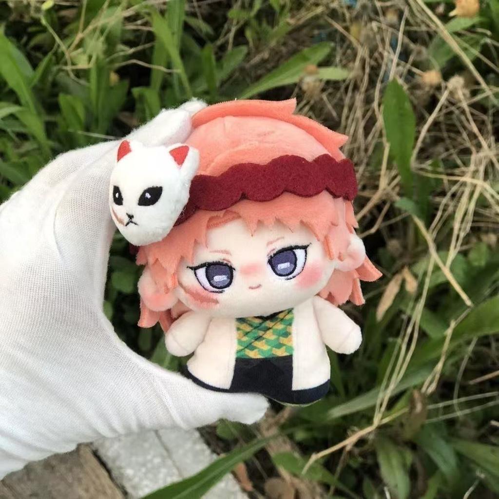 10cm Anime Demon Slayer Kimetsu No Yaiba Plush Kamado Tanjiro Agatsuma Zenitsu Hashibira Inosuke Tomioka Giyuu Pendant Doll Toys Cuddly Stuffed Fluffy