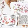 4 Styles 1Pcs/Bag Fresh Plants Long Strip Stickers Aesthetic Flowers Fruits Hand Account Decoration Stationery Stickers HMM