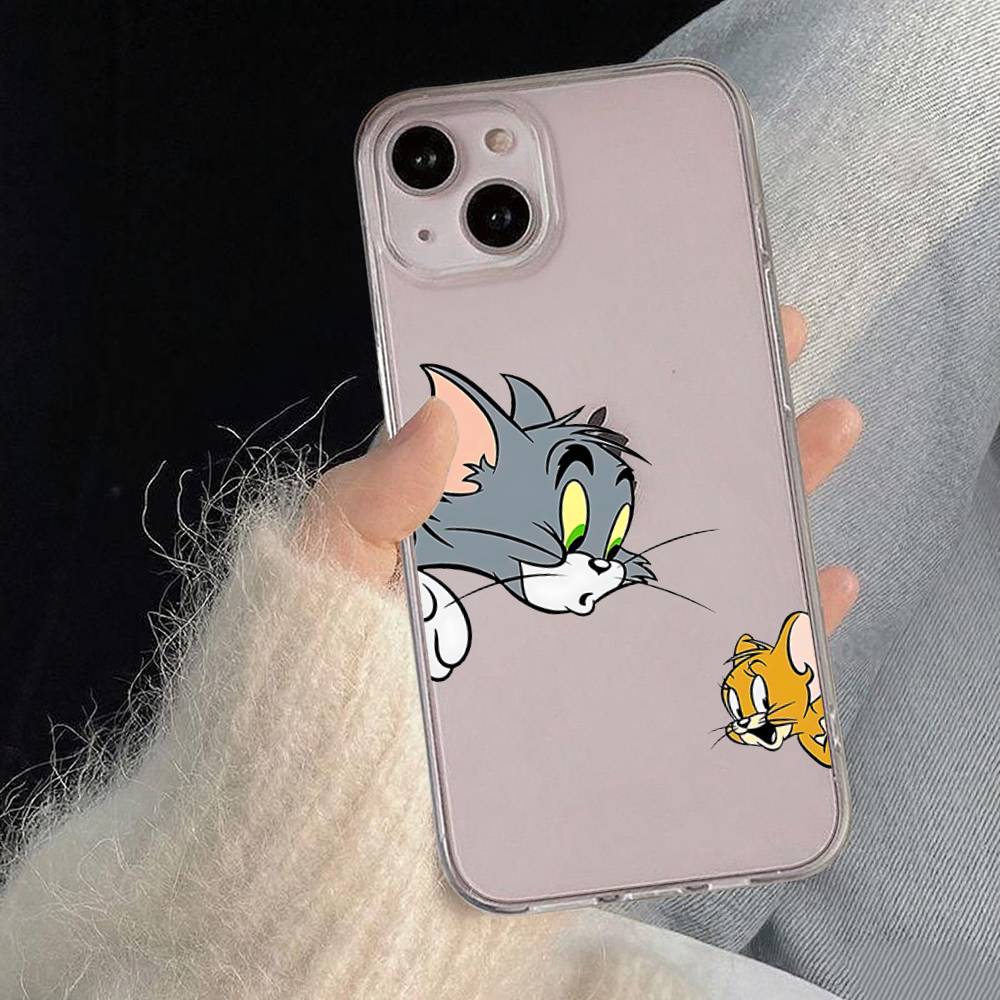 Cute Jerry And Tom-S Phone Case For IPhone 17 16 15 14 Plus 13 12 11 Pro Max Phone Back Cover Transparent Shockproof Cover