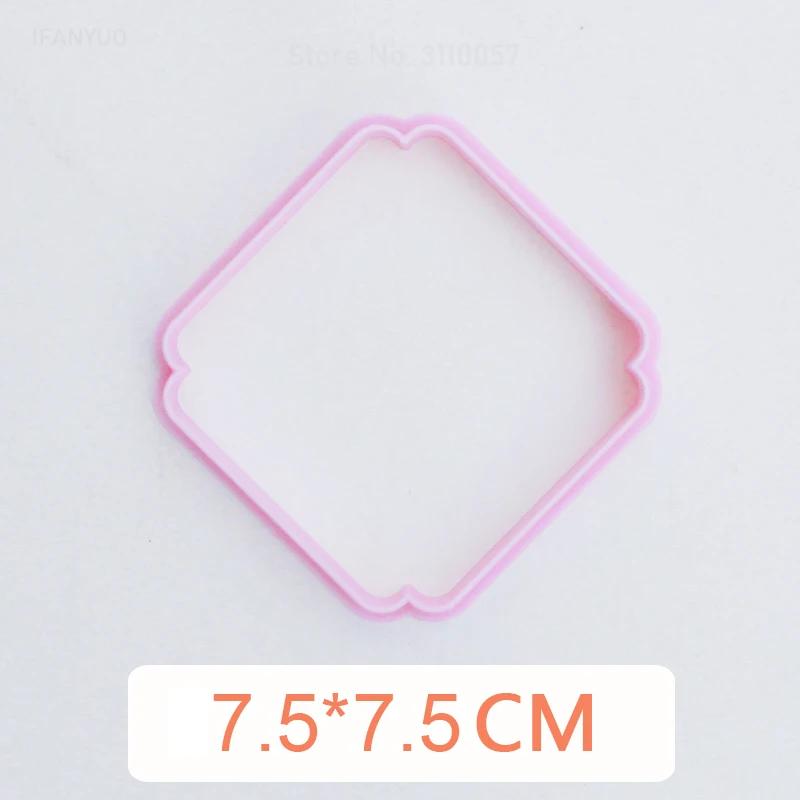New English Blessing Words Happy Birthday Valentine Mother's Day Thank You Cookie Mold Embossing Stamp Press Frame Baking Tools