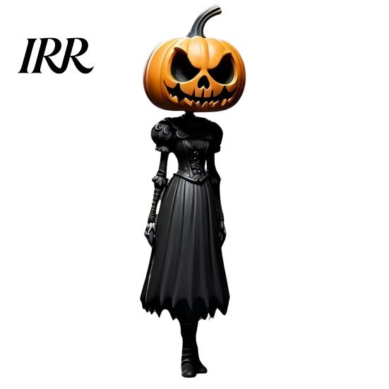 Retro Wizard Pumpkin Statue Witch Figurine, Spooky Halloween with Lantern, LED Lighted Night Lamp Vintage Gothic Resin for Tabletop Mantel Shelf Decor