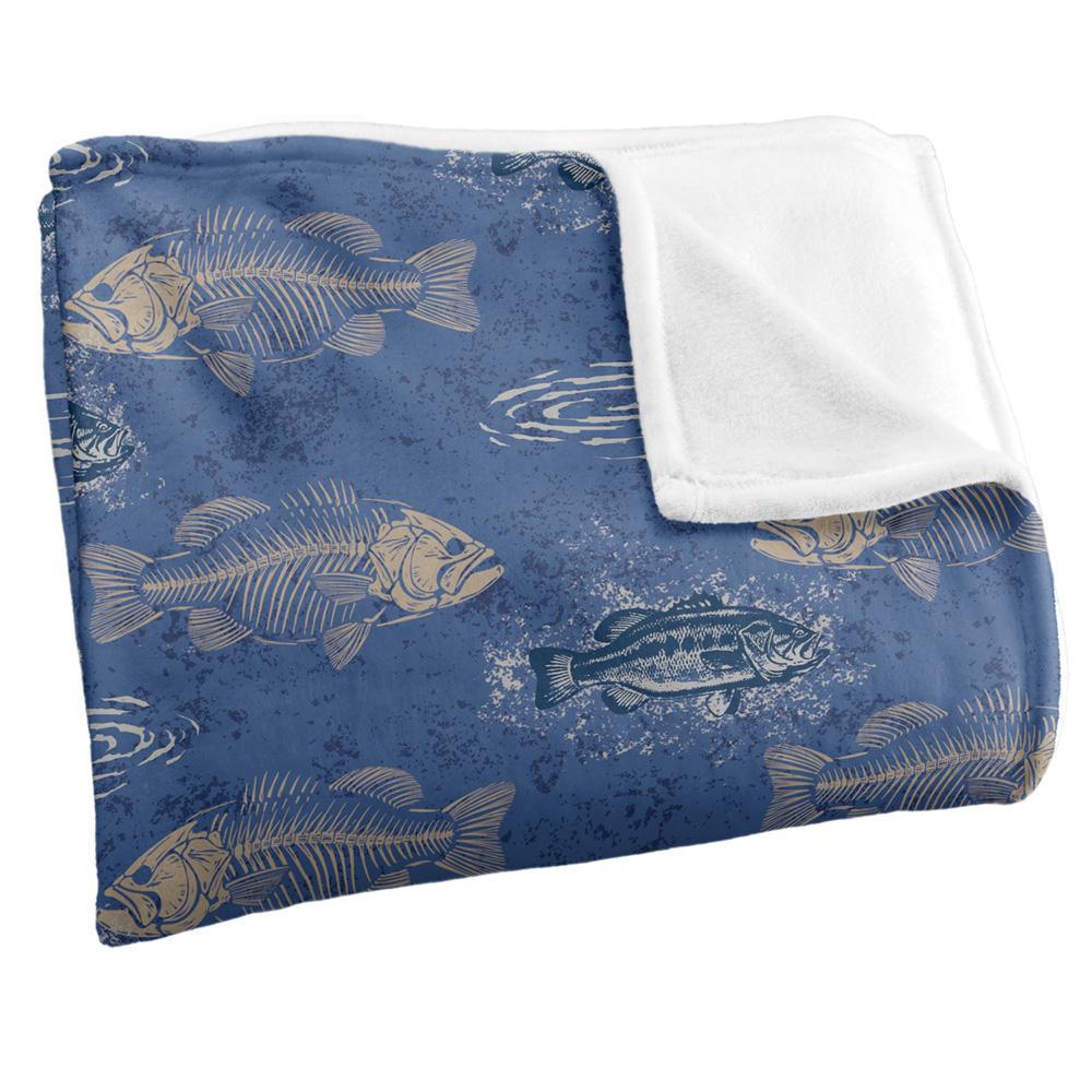 JQ Licensing Silky Patterned Fishing Supersoft Blanket