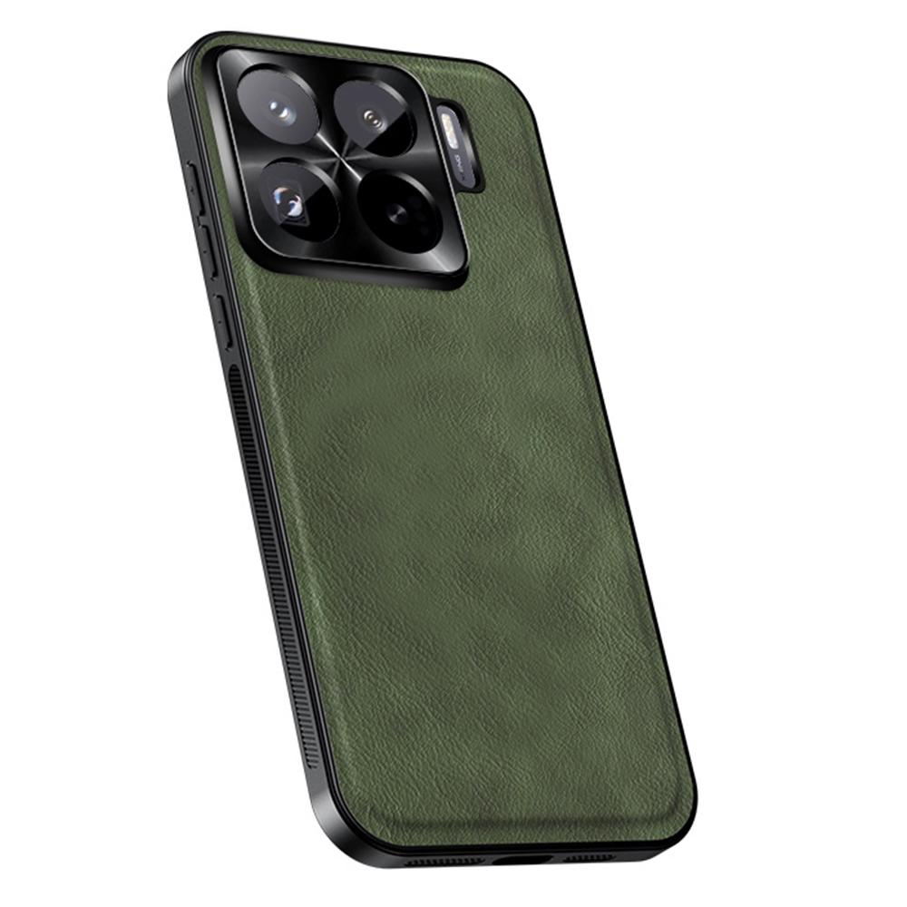 For Xiaomi 15S Pro Case PU+TPU+PC Phone Back Cover with Metal Lens Frame