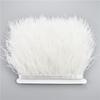 8-10cm Ostrich Feather Trims for Needlework and Handicraft Black Plume Skirt Decoration Natural Feathers Ribbon Fringe