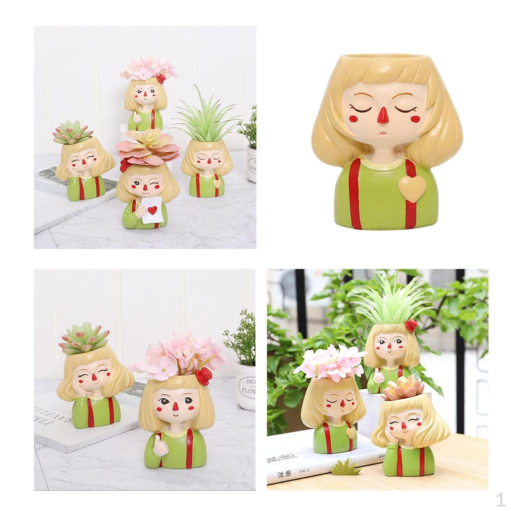 Head Pot er indoor and outdoor Resin er, Cute s Flower Pot, No