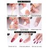 24pcs Press On Nails, Glossy Short Square Shape Acrylic Fake Nails With Red Heart Design, False Nails Decorations Kit For Women