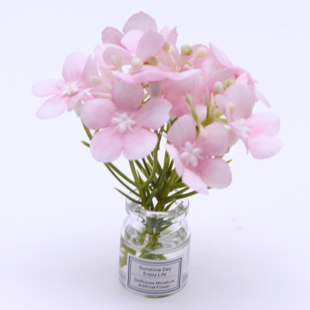 Doll House Miniature Mini Potted Flowers Green Potted Plant Model Toys For Dollhouse Accessories Decoration