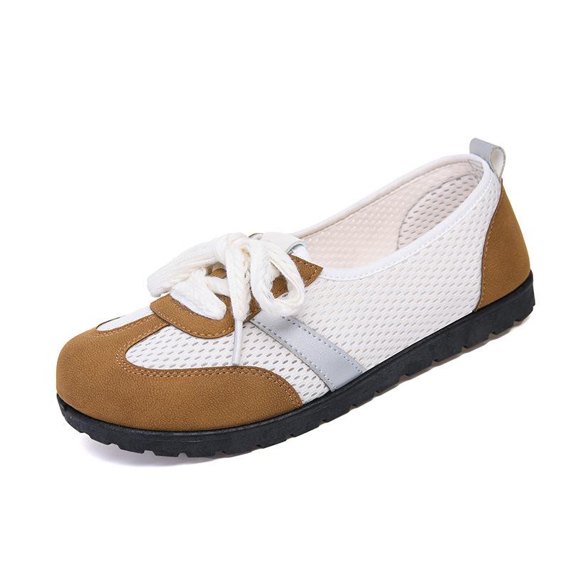 Summer Old Beijing Cloth Shoes Women's Single Shoes Mesh Surface Shallow Mouth Forrest Gump Shoes Popular Comfortable Versatile Sports Mother German T