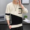 Men's Color Block Round Neck Hoodie - Spring & Autumn Fashion for Teens