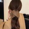 Korean retro square geometric pleated fabric large intestine hair band hair rope headrope versatile hair accessories women