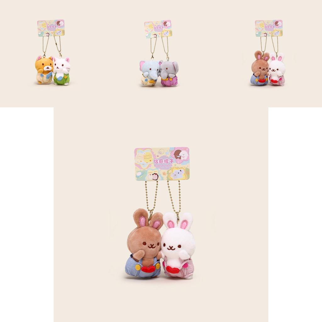 Rabbit Bear Elephant Magnetic Plush Pendant For Key Holder And Cute Gift Ideas
