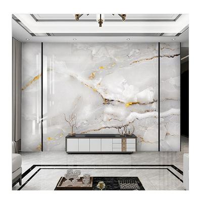 Papel Pintado Moderno Simple Fondo Mármol Dorado Mural de Pared Sala de Estar TV Sofá Hotel Decoración Papel Pintado de Lujo