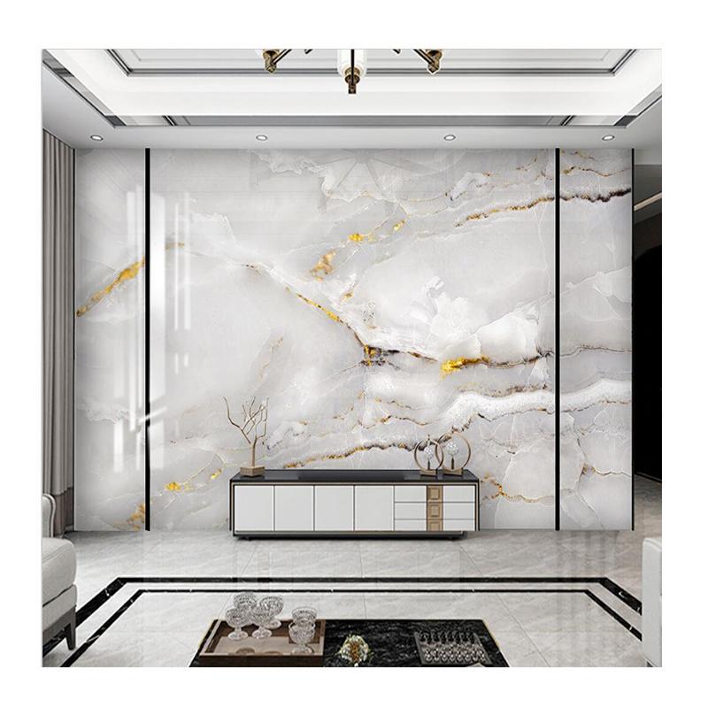 

Modern Simple Wallpaper Golden Marble Background Wall Mural Living Room Tv Sofa Hotel Luxury Wallpaper Decor 200 cm(W) x 140 cm(H)