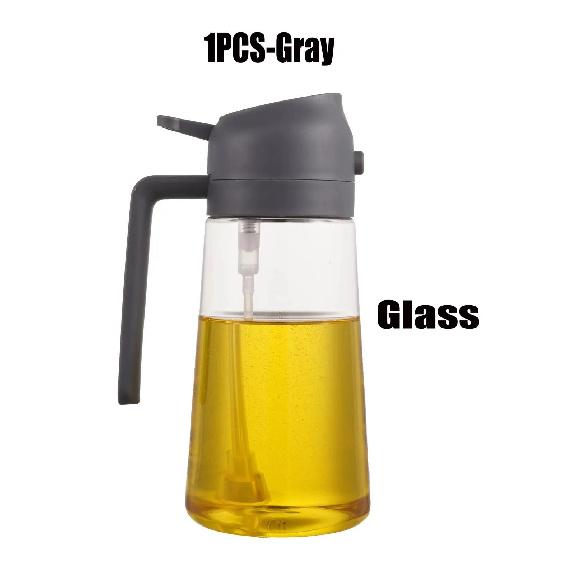 2in1 Glass Oil Spray Kitchen Oils Sprayer Spray Oil Sprayer BBQ Kitchen Baking for BBQ Air Fryer Salad Steak Kitchen Supplies 2